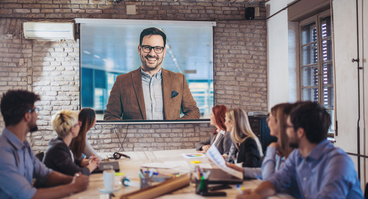 videoconferencia proyector hero